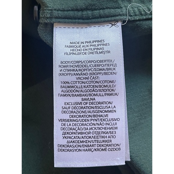 Ralph Lauren Classic Fit Corduroy Button Down Shirt Men's Large Green Polo - Picture 6 of 6